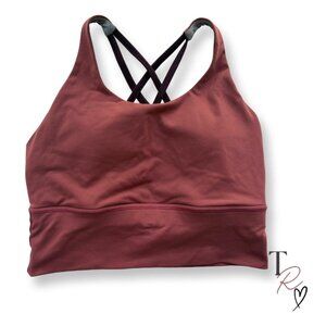 Born Primitive Crossfire Strappy Active Sports Bra Mauve/Red  Size Medium